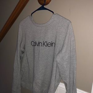 GREY CALVIN KLEIN WOMENS LONG SLEEVE SHIRT